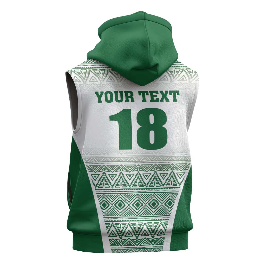Custom Zimbabwe Rugby Sleeveless Hoodie Sables African Patterns - Wonder Print Shop