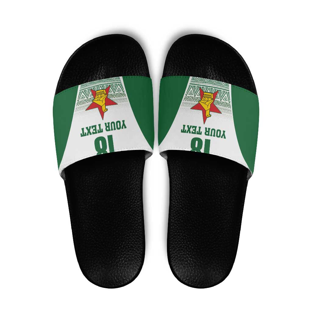 Custom Zimbabwe Rugby Slide Sandals Sables African Patterns - Wonder Print Shop