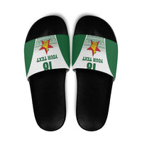 Custom Zimbabwe Rugby Slide Sandals Sables African Patterns - Wonder Print Shop
