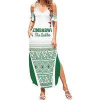 Custom Zimbabwe Rugby Summer Maxi Dress Sables African Patterns - Wonder Print Shop