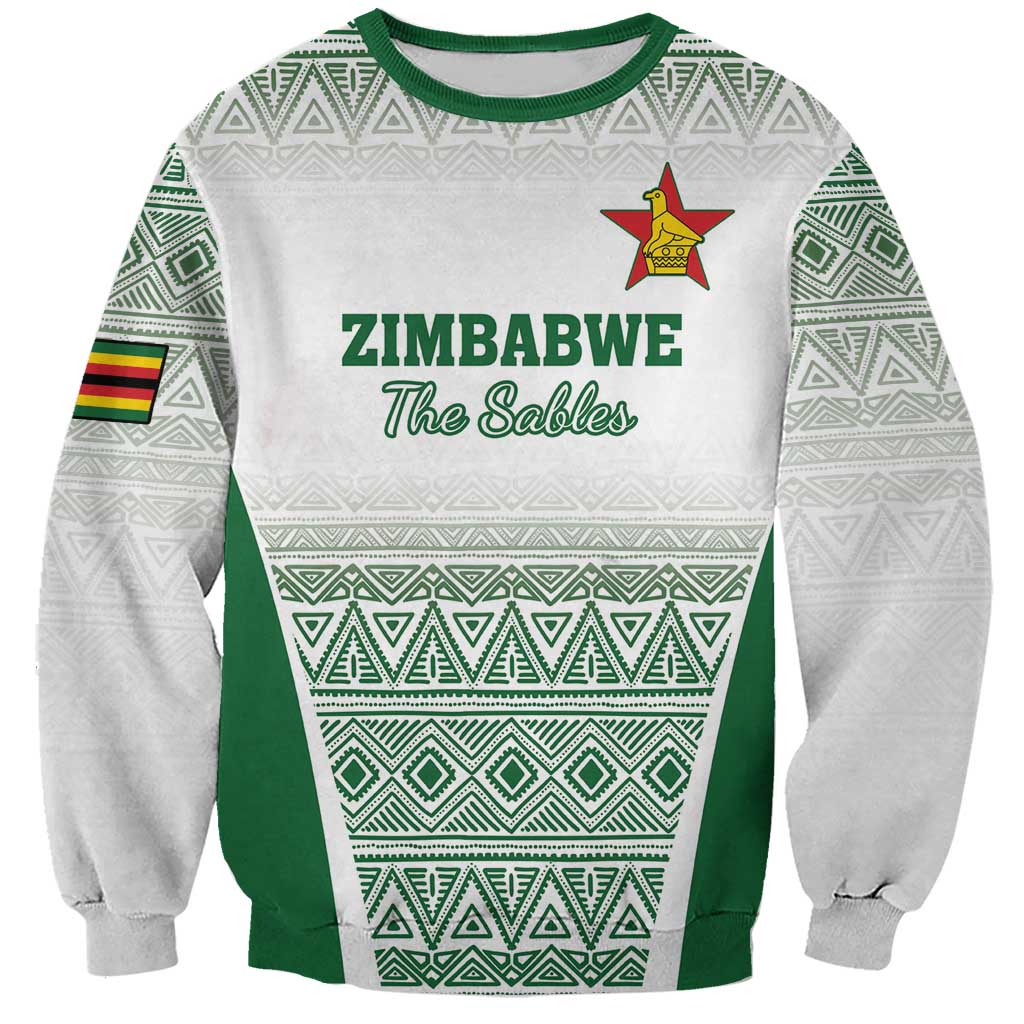 Custom Zimbabwe Rugby Sweatshirt Sables African Patterns - Wonder Print Shop