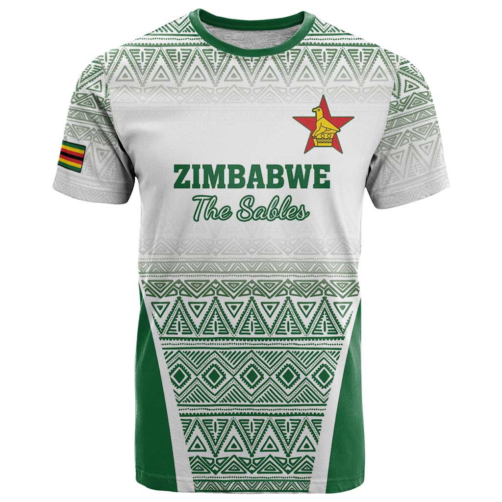 Custom Zimbabwe Rugby T Shirt Sables African Patterns - Wonder Print Shop