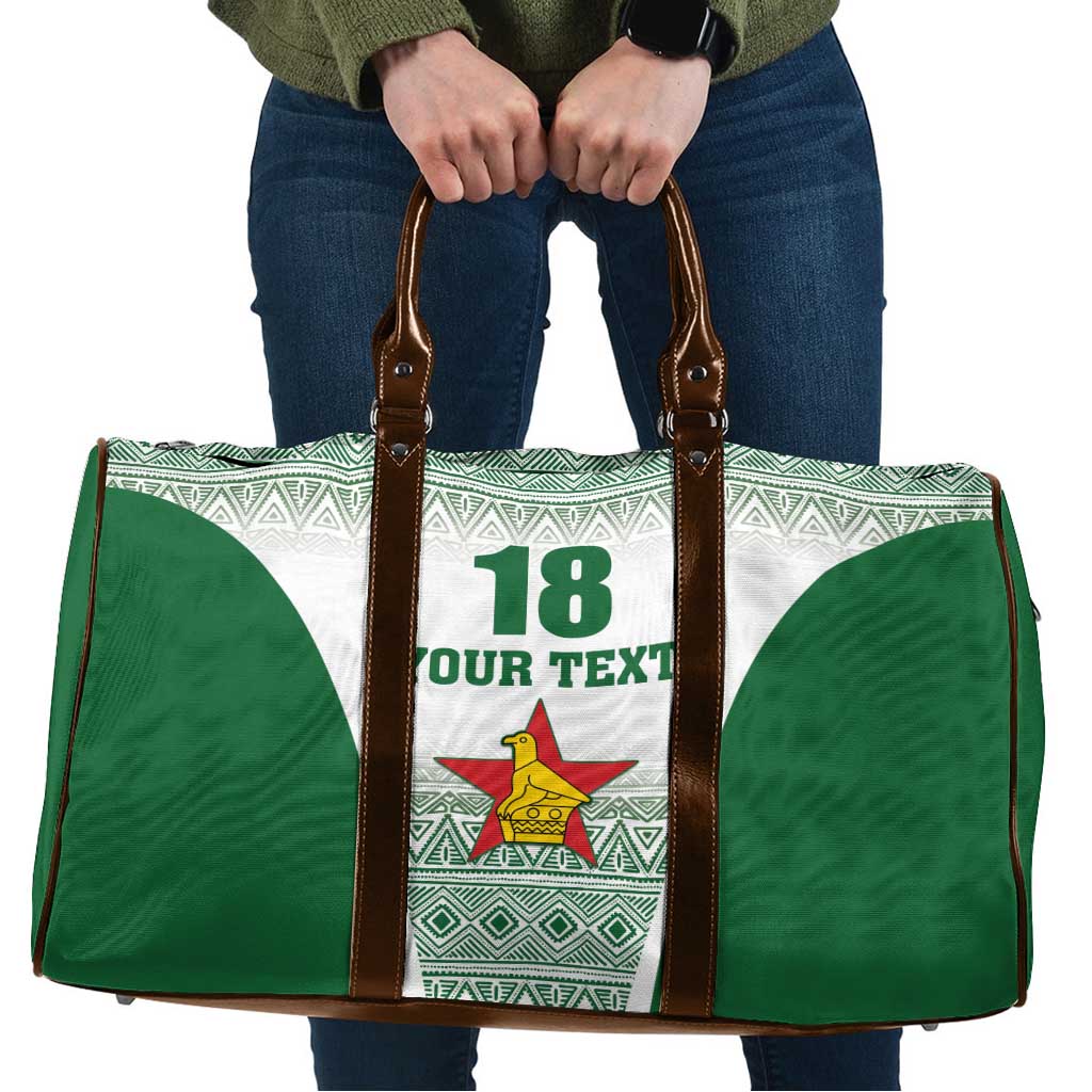 Custom Zimbabwe Rugby Travel Bag Sables African Patterns - Wonder Print Shop