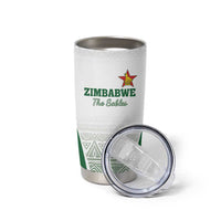 Custom Zimbabwe Rugby Tumbler Cup Sables African Patterns - Wonder Print Shop