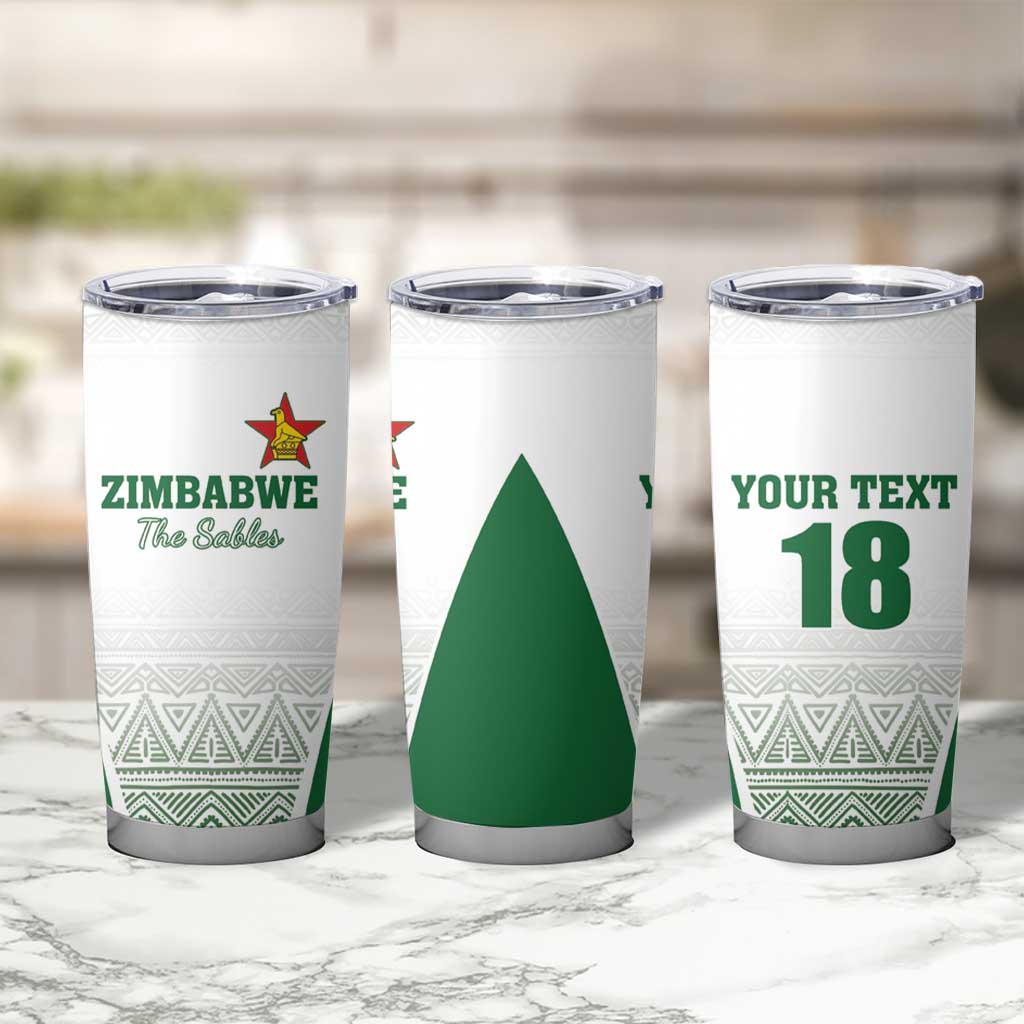 Custom Zimbabwe Rugby Tumbler Cup Sables African Patterns - Wonder Print Shop