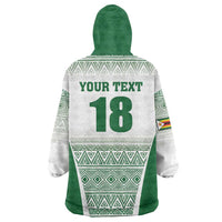 Custom Zimbabwe Rugby Wearable Blanket Hoodie Sables African Patterns - Wonder Print Shop