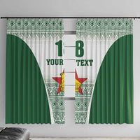 Custom Zimbabwe Rugby Window Curtain Sables African Patterns - Wonder Print Shop