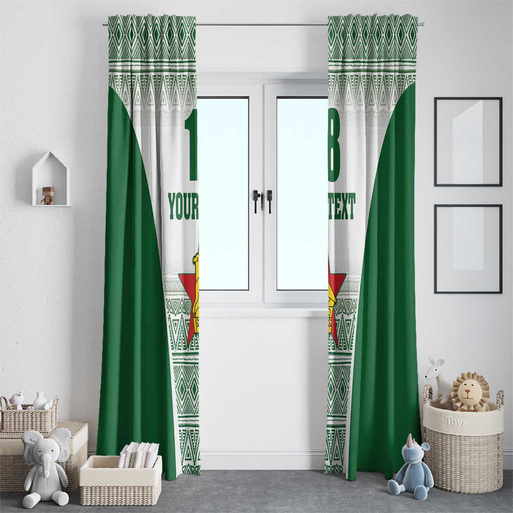 Custom Zimbabwe Rugby Window Curtain Sables African Patterns - Wonder Print Shop
