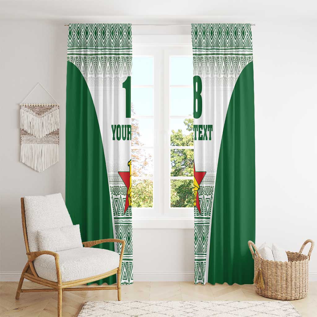 Custom Zimbabwe Rugby Window Curtain Sables African Patterns - Wonder Print Shop