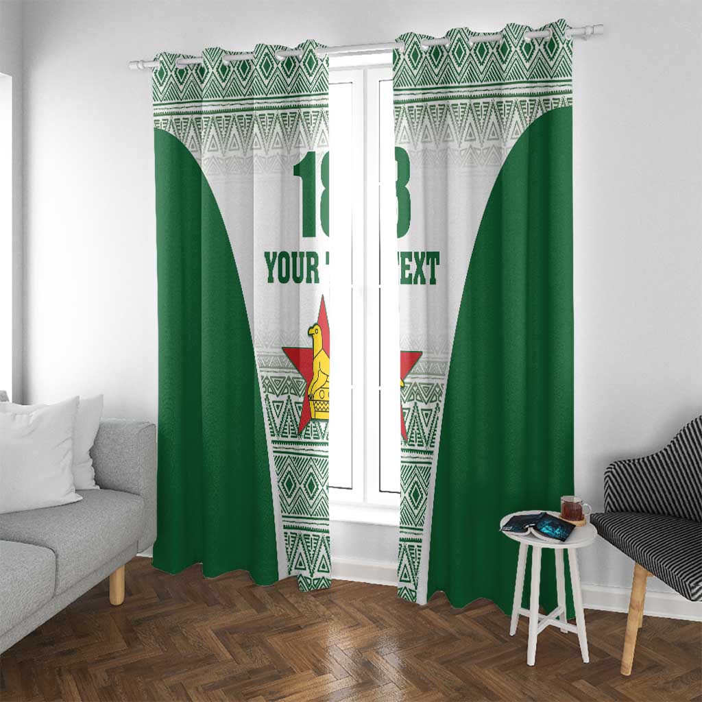Custom Zimbabwe Rugby Window Curtain Sables African Patterns - Wonder Print Shop