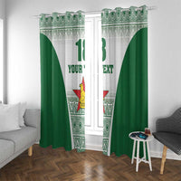 Custom Zimbabwe Rugby Window Curtain Sables African Patterns - Wonder Print Shop