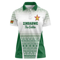 Custom Zimbabwe Rugby Women Polo Shirt Sables African Patterns - Wonder Print Shop