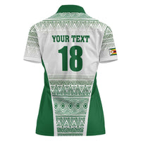 Custom Zimbabwe Rugby Women Polo Shirt Sables African Patterns - Wonder Print Shop