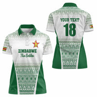 Custom Zimbabwe Rugby Women Polo Shirt Sables African Patterns - Wonder Print Shop