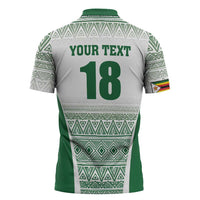 Custom Zimbabwe Rugby Zipper Polo Shirt Sables African Patterns - Wonder Print Shop