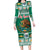 Personalized Mexico Christmas Family Matching Long Sleeve Bodycon Dress and Hawaiian Shirt Coat Of Arms With Aztec Mexican Patterns - Wonder Print Shop