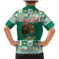 Personalized Mexico Christmas Family Matching Mermaid Dress and Hawaiian Shirt Coat Of Arms With Aztec Mexican Patterns - Wonder Print Shop