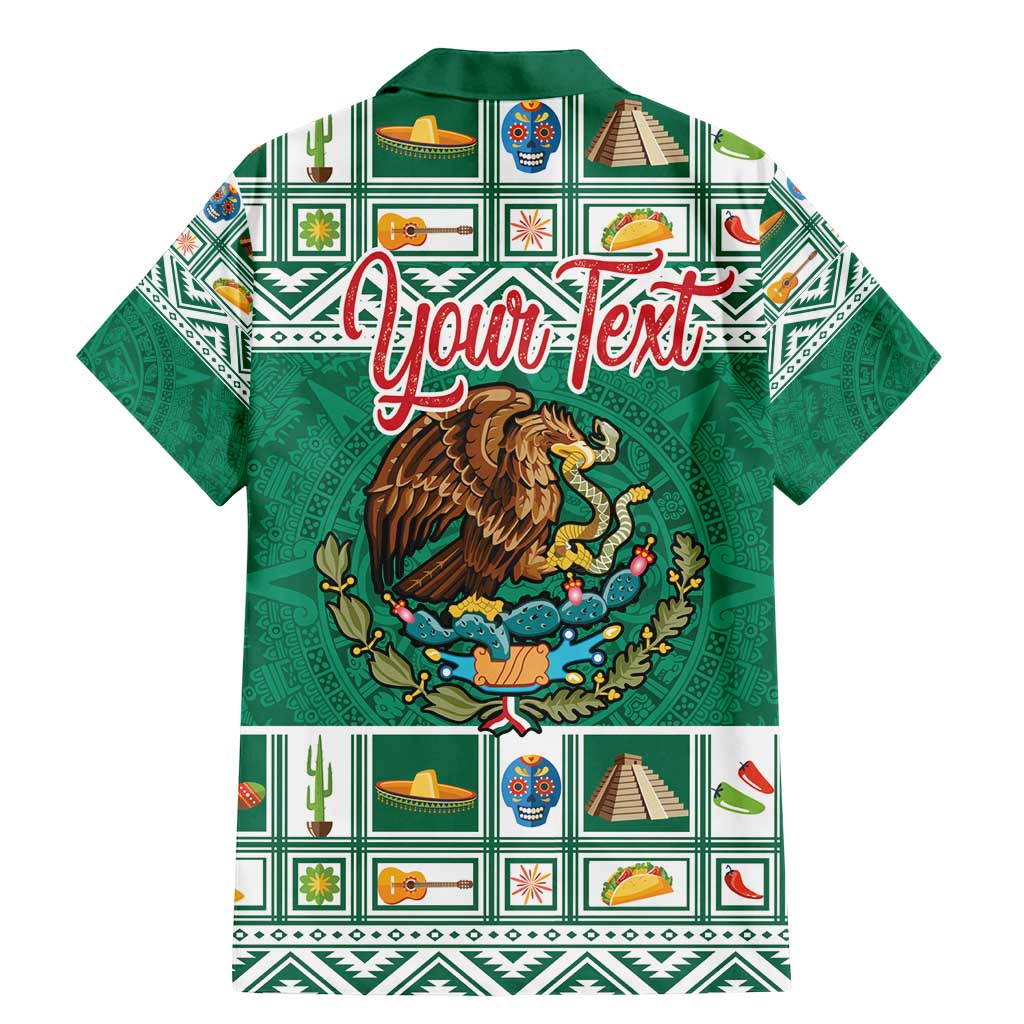 Personalized Mexico Christmas Family Matching Mermaid Dress and Hawaiian Shirt Coat Of Arms With Aztec Mexican Patterns - Wonder Print Shop