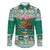 Personalized Mexico Christmas Family Matching Off The Shoulder Long Sleeve Dress and Hawaiian Shirt Coat Of Arms With Aztec Mexican Patterns - Wonder Print Shop