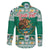 Personalized Mexico Christmas Family Matching Off The Shoulder Long Sleeve Dress and Hawaiian Shirt Coat Of Arms With Aztec Mexican Patterns - Wonder Print Shop