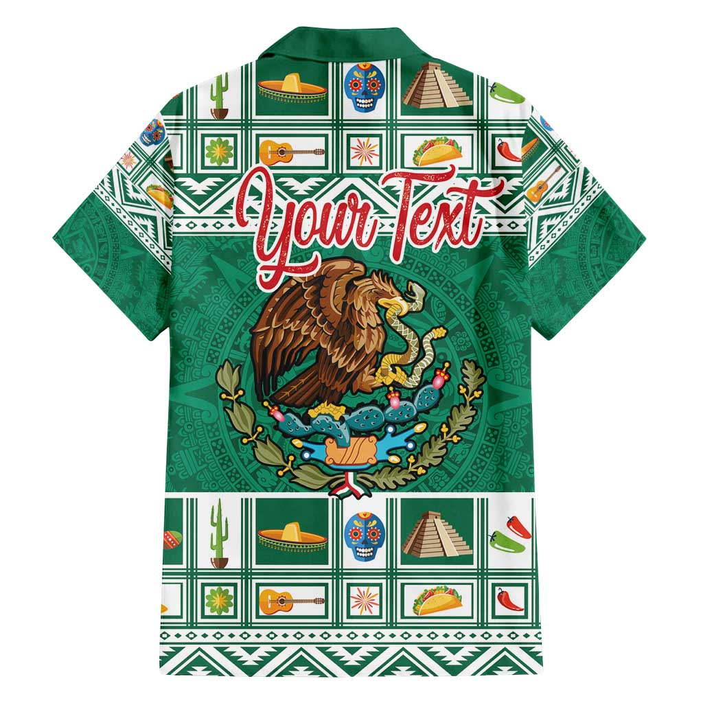 Personalized Mexico Christmas Family Matching Off Shoulder Maxi Dress and Hawaiian Shirt Coat Of Arms With Aztec Mexican Patterns - Wonder Print Shop
