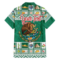 Personalized Mexico Christmas Family Matching Puletasi and Hawaiian Shirt Coat Of Arms With Aztec Mexican Patterns - Wonder Print Shop