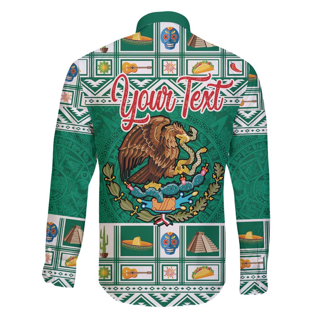 Personalized Mexico Christmas Family Matching Puletasi and Hawaiian Shirt Coat Of Arms With Aztec Mexican Patterns - Wonder Print Shop