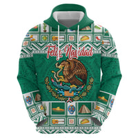 Personalized Mexico Christmas Hoodie Coat Of Arms With Aztec Mexican Patterns - Wonder Print Shop