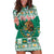 Personalized Mexico Christmas Hoodie Dress Coat Of Arms With Aztec Mexican Patterns - Wonder Print Shop