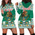 Personalized Mexico Christmas Hoodie Dress Coat Of Arms With Aztec Mexican Patterns - Wonder Print Shop