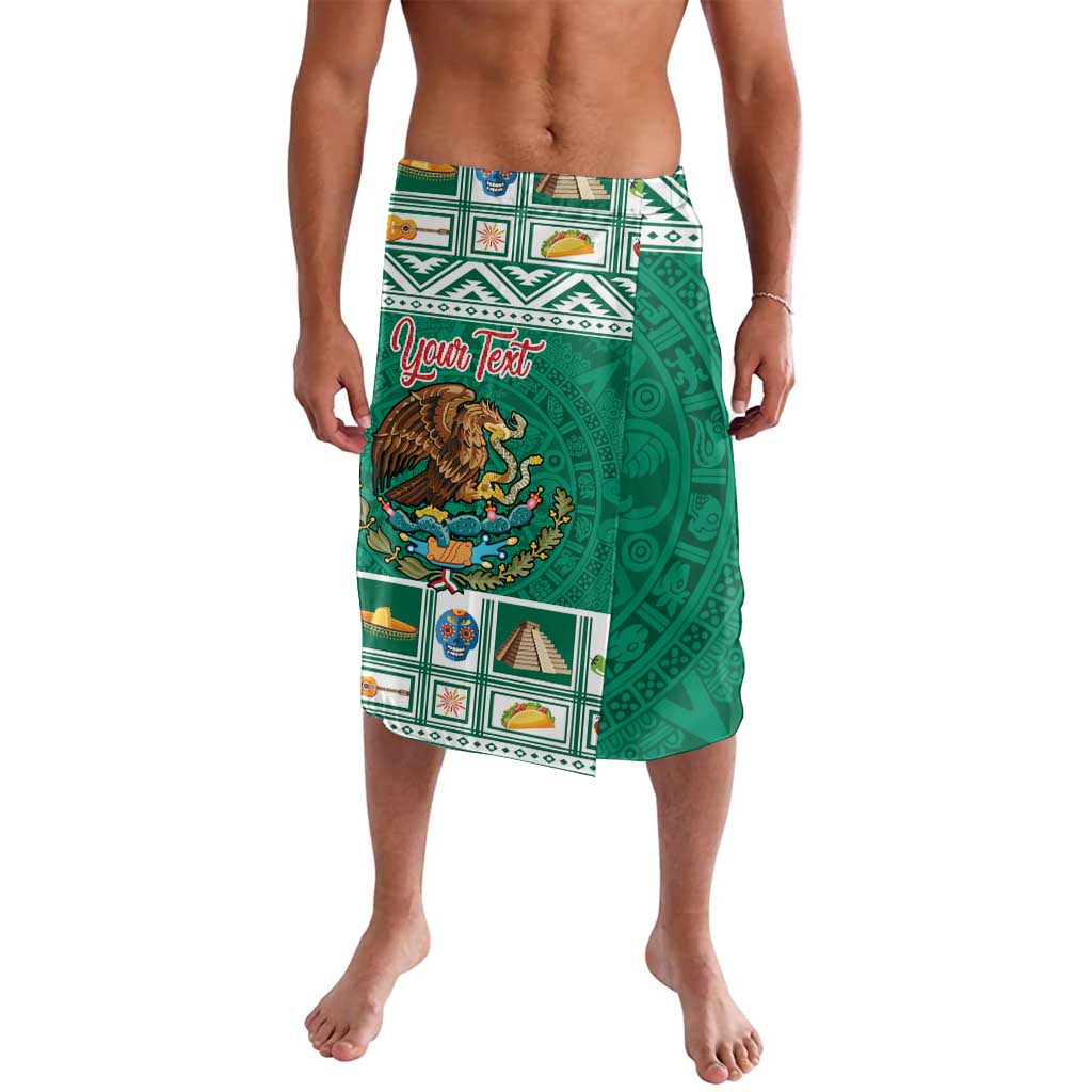 Personalized Mexico Christmas Lavalava Coat Of Arms With Aztec Mexican Patterns - Wonder Print Shop