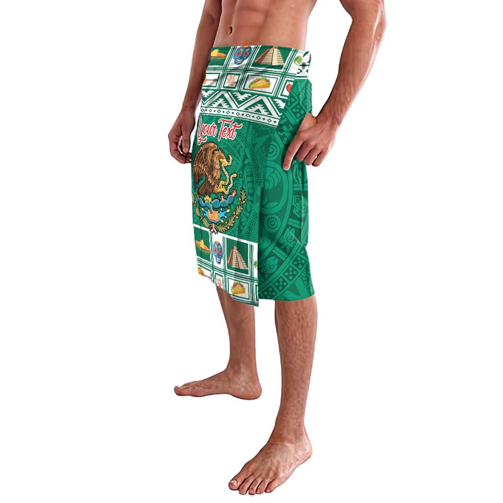 Personalized Mexico Christmas Lavalava Coat Of Arms With Aztec Mexican Patterns - Wonder Print Shop