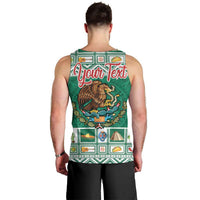 Personalized Mexico Christmas Men Tank Top Coat Of Arms With Aztec Mexican Patterns - Wonder Print Shop