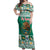 Personalized Mexico Christmas Off Shoulder Maxi Dress Coat Of Arms With Aztec Mexican Patterns - Wonder Print Shop
