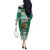 Personalized Mexico Christmas Off The Shoulder Long Sleeve Dress Coat Of Arms With Aztec Mexican Patterns - Wonder Print Shop