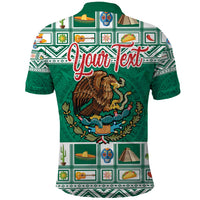 Personalized Mexico Christmas Polo Shirt Coat Of Arms With Aztec Mexican Patterns - Wonder Print Shop