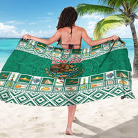 Personalized Mexico Christmas Sarong Coat Of Arms With Aztec Mexican Patterns - Wonder Print Shop