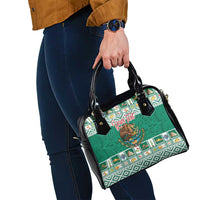 Personalized Mexico Christmas Shoulder Handbag Coat Of Arms With Aztec Mexican Patterns