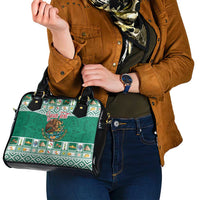 Personalized Mexico Christmas Shoulder Handbag Coat Of Arms With Aztec Mexican Patterns