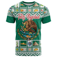 Personalized Mexico Christmas T Shirt Coat Of Arms With Aztec Mexican Patterns - Wonder Print Shop