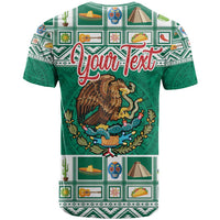 Personalized Mexico Christmas T Shirt Coat Of Arms With Aztec Mexican Patterns - Wonder Print Shop