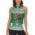 Personalized Mexico Christmas Women Sleeveless Polo Shirt Coat Of Arms With Aztec Mexican Patterns - Wonder Print Shop