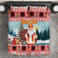 Personalized Germany Frohe Weihnachten Bedding Set Cute Saint Nicholas With Christmas Tree - Wonder Print Shop