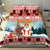 Personalized Germany Frohe Weihnachten Bedding Set Cute Saint Nicholas With Christmas Tree - Wonder Print Shop