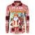Personalized Germany Frohe Weihnachten Button Sweatshirt Cute Saint Nicholas With Christmas Tree - Wonder Print Shop