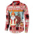 Personalized Germany Frohe Weihnachten Button Sweatshirt Cute Saint Nicholas With Christmas Tree - Wonder Print Shop