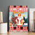 Personalized Germany Frohe Weihnachten Canvas Wall Art Cute Saint Nicholas With Christmas Tree - Wonder Print Shop
