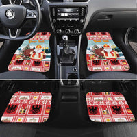 Personalized Germany Frohe Weihnachten Car Mats Cute Saint Nicholas With Christmas Tree - Wonder Print Shop