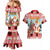 Personalized Germany Frohe Weihnachten Couples Matching Mermaid Dress and Hawaiian Shirt Cute Saint Nicholas With Christmas Tree - Wonder Print Shop