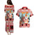 Personalized Germany Frohe Weihnachten Couples Matching Puletasi and Hawaiian Shirt Cute Saint Nicholas With Christmas Tree - Wonder Print Shop